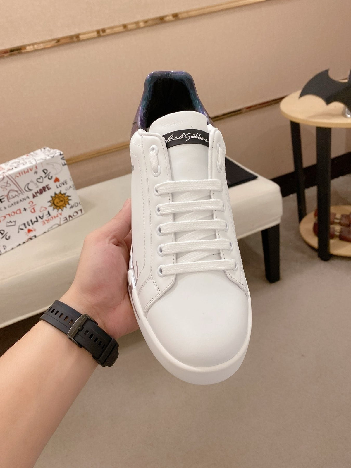 Dolce & Gabbana Graphic Heel Sneakers — front