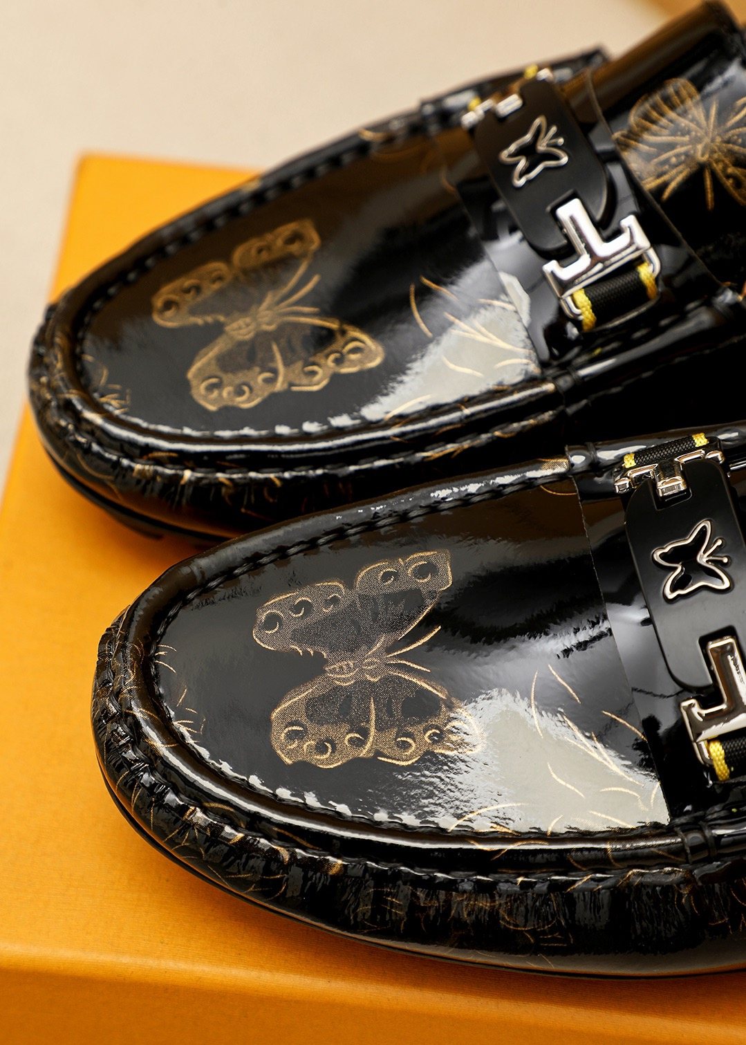 Louis Vuitton Black Buckle Loafers — detail