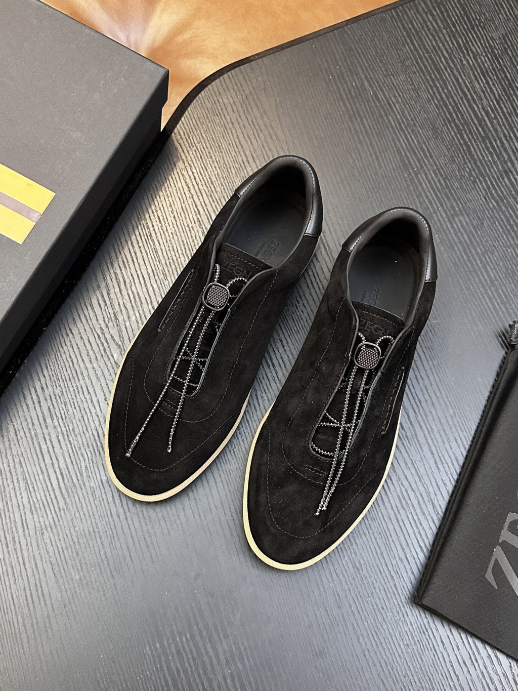 ZEGNA Triple Elastic Slip-On Sneakers — hero