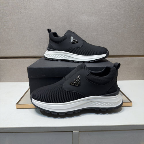 Armani Black Slip-On Sneakers — model
