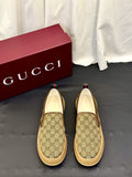 Gucci Patterned Slip-On Shoes — front