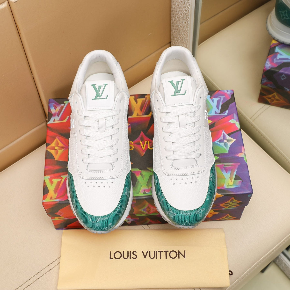 Louis Vuitton Run Away Monogram Sneakers — front