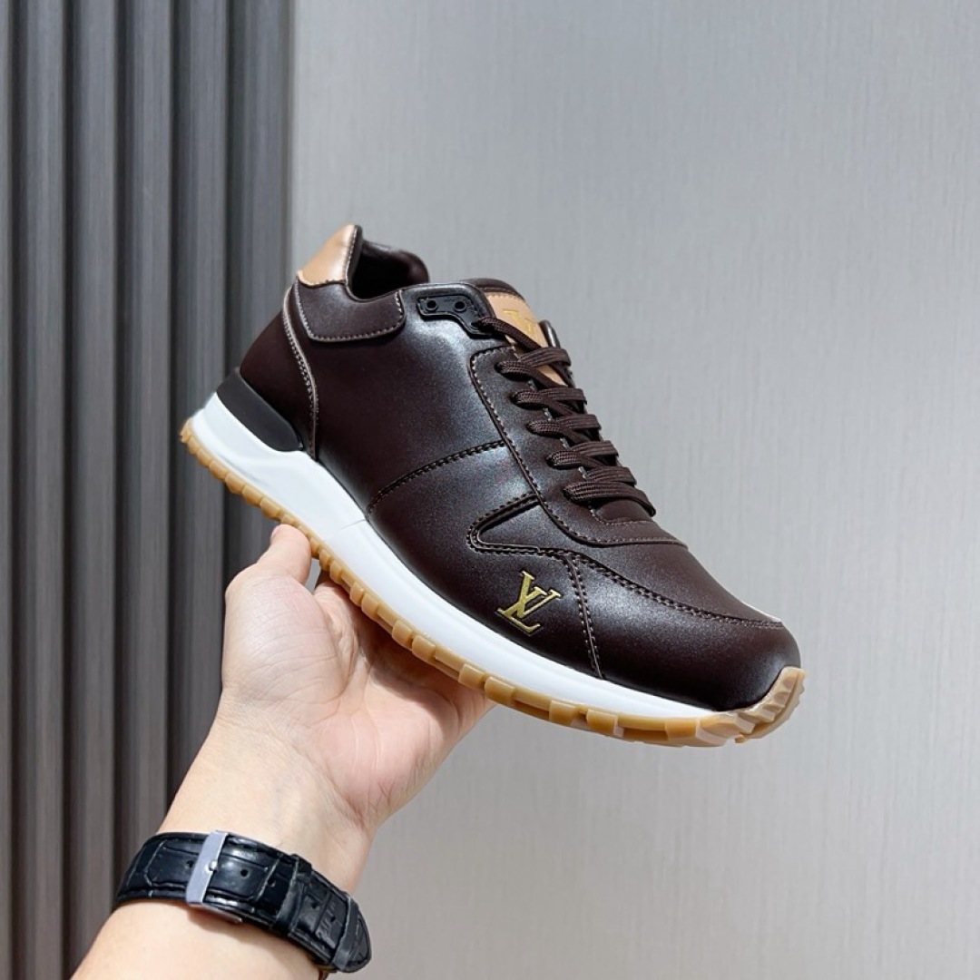 Louis Vuitton Two-Tone Low-Top Sneakers — model