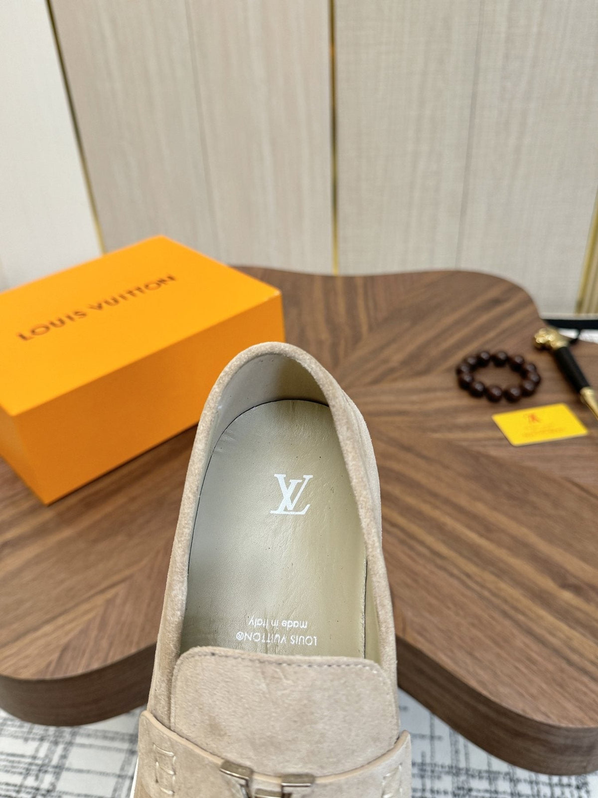 Louis Vuitton Textured Slip-On Sneakers — detail