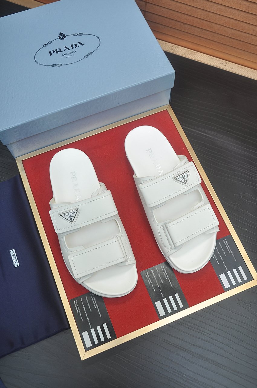 Prada Two-Strap Lug Sole Slide Sandals — hero