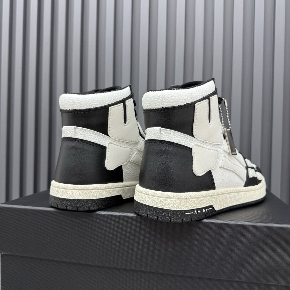 AMIRI Two-Tone High-Top Sneakers — back