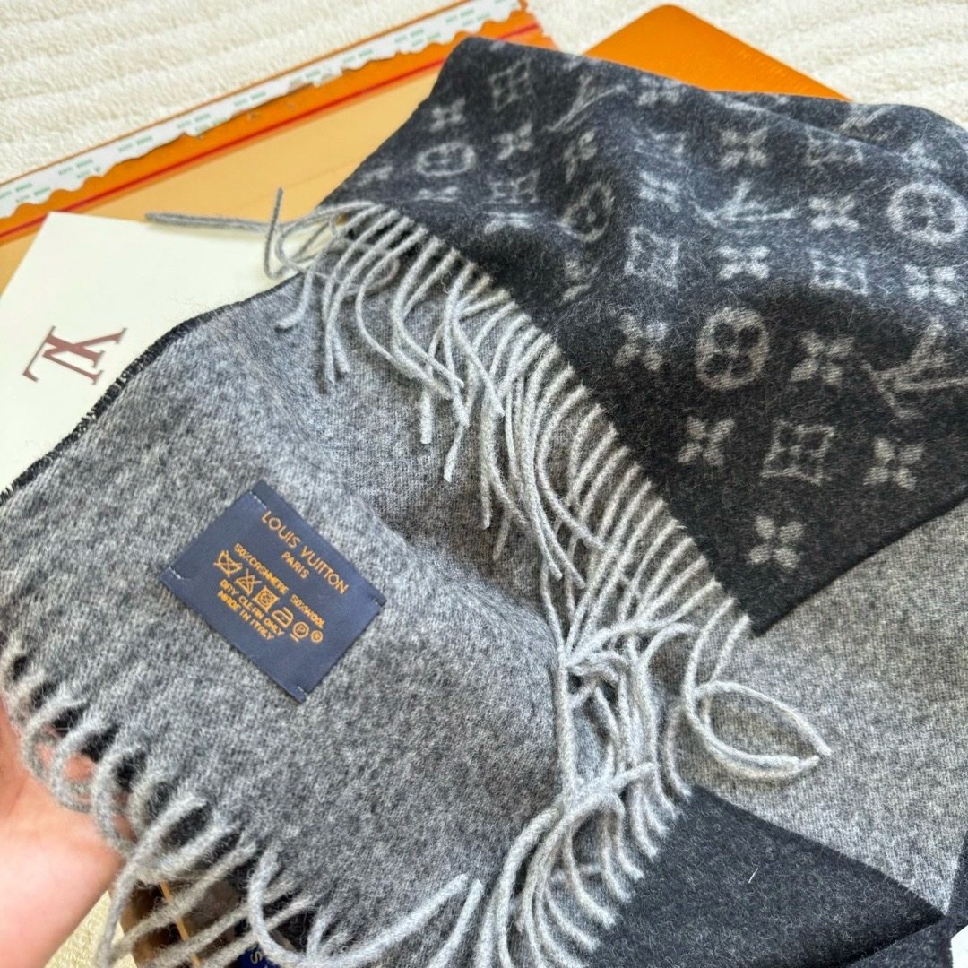 Louis Vuitton Monogram Fringe Scarf — model