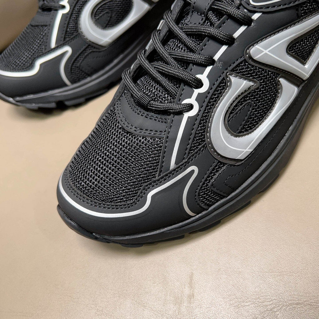 Dior Black and Dark Gray Mesh Sneakers — detail