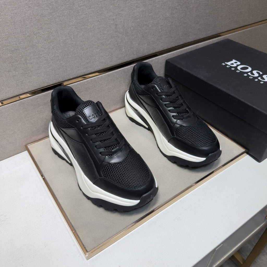 HUGO BOSS Mesh-Textured Casual Sneakers — front