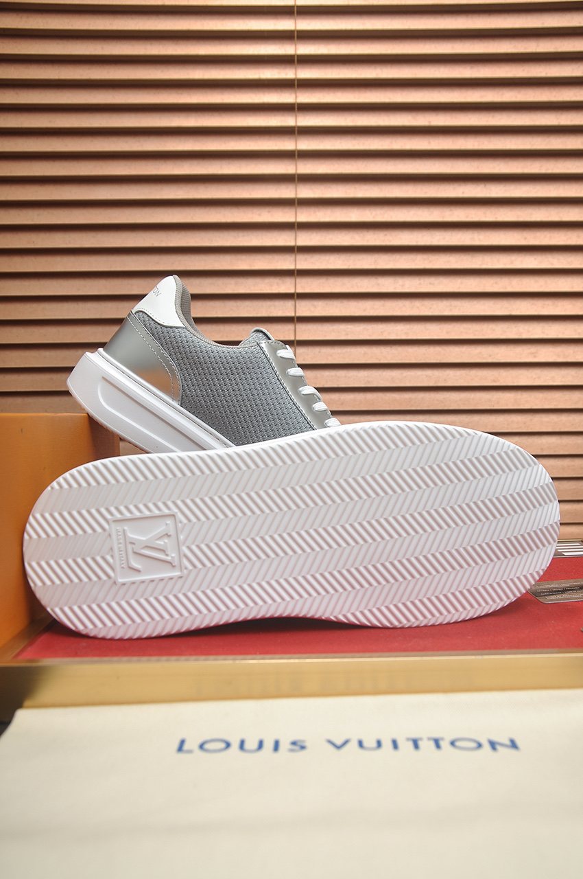 Louis Vuitton Metallic Panel Low-Top Sneakers — front