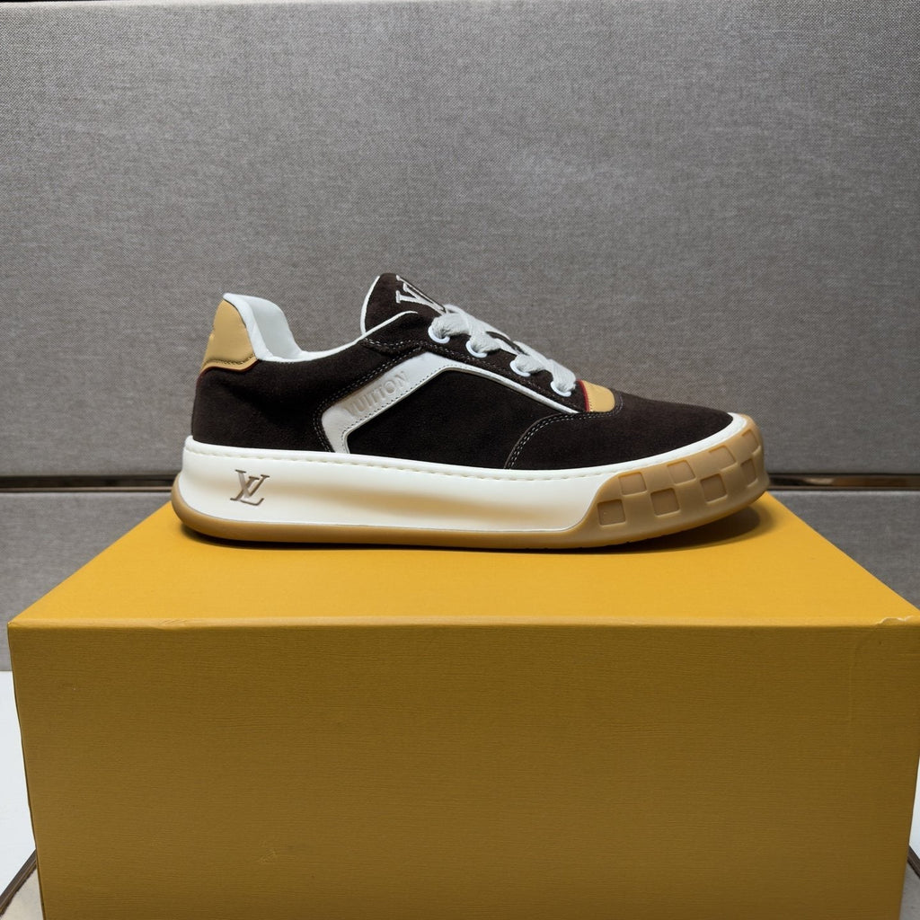 Louis Vuitton Paneled Low-Top Sneakers — side