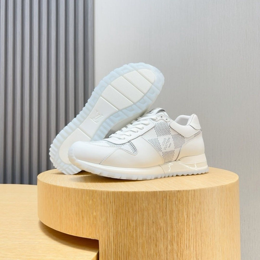 Louis Vuitton White Low-Top Sneakers — side