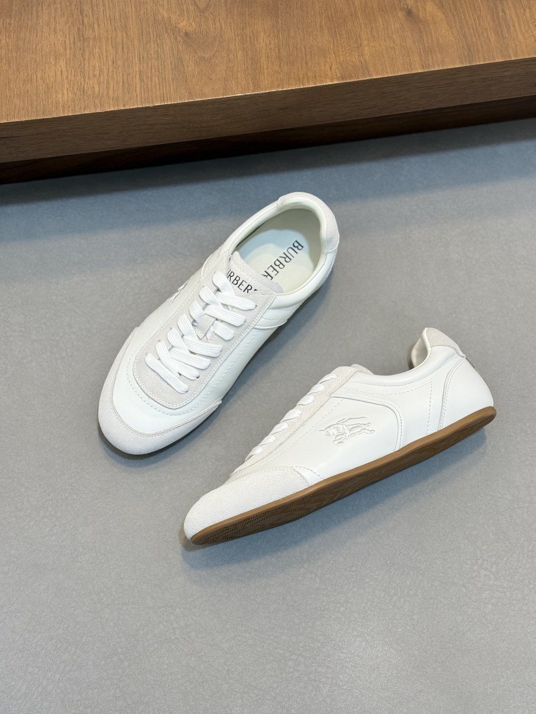 Burberry White Horse Graphic Low-Top Sneakers — front