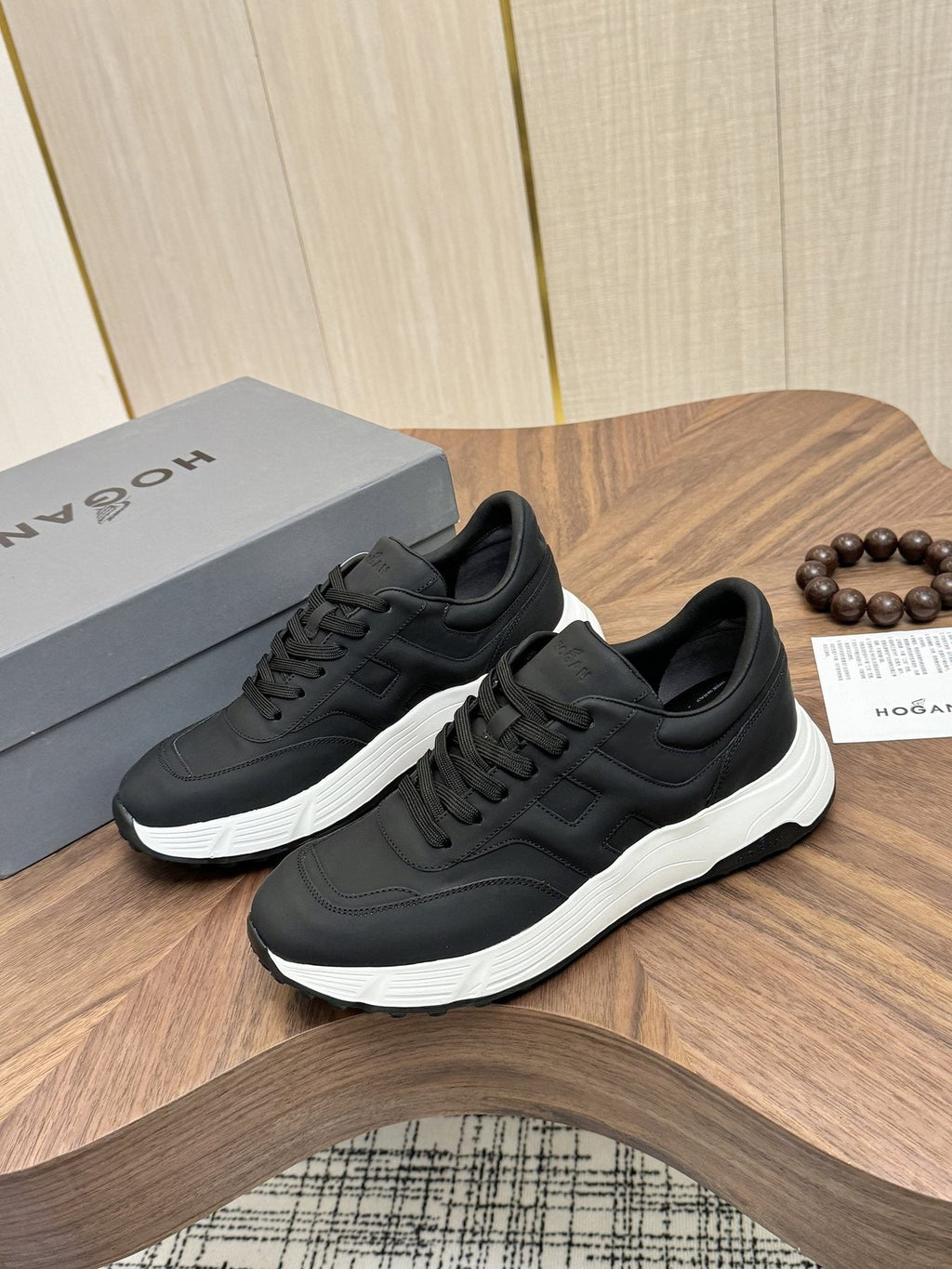 Hogan Black Low-Top Sneakers — side